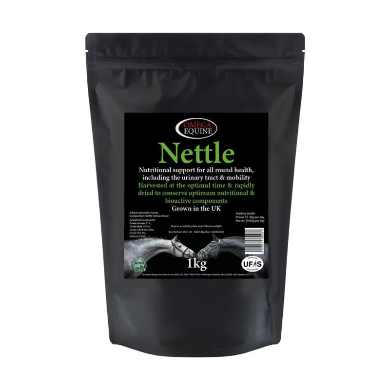 Omega Equine 1kg Nettle in Black