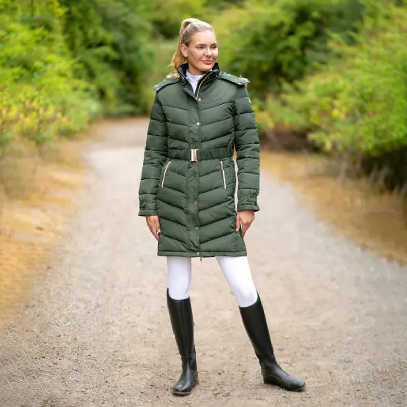 Coldstream Branxton Long Quilted Coat in Fern Green-1