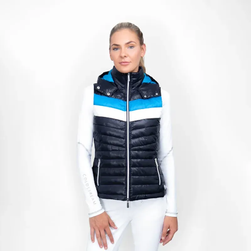 Coldstream Southdean Quilted Gilet - - Navy/White/Blue