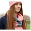 Hy Equestrian Synergy Luxury Snood in Aqua/Rose