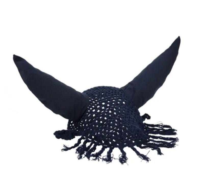 Hy Equestrian Cotton Fly Screen in Navy