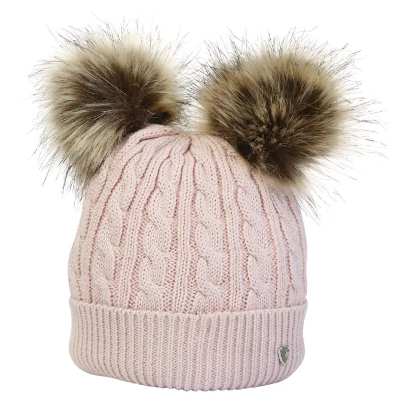 Hy Equestrian Morzine Children's Bobble Hat in Blush