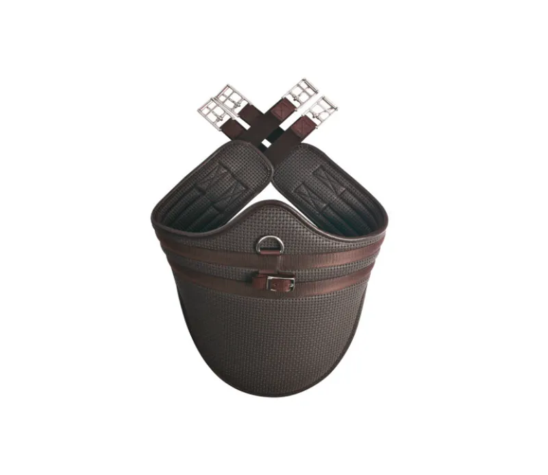 Hy Equestrian Waffle Stud Girth in Brown