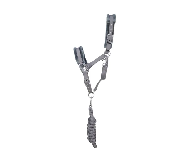 Hy Sport Active Head Collar and Lead Rope in Pencil Point Grey