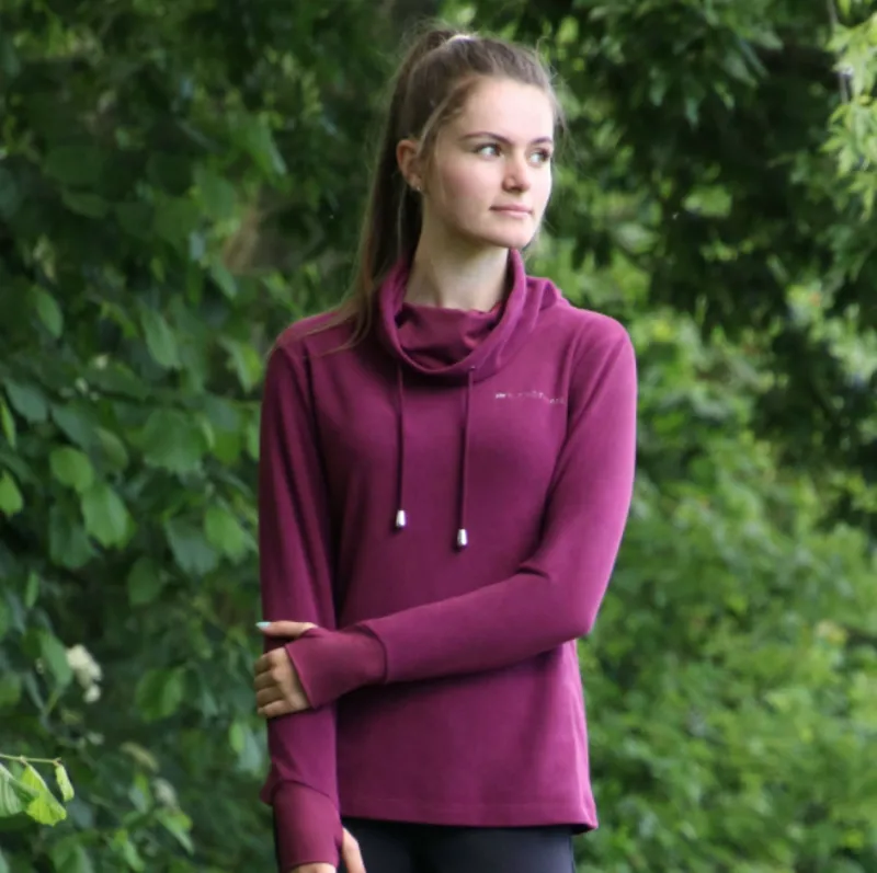 Hy Equestrian Synergy Cowl Neck Top in Fig