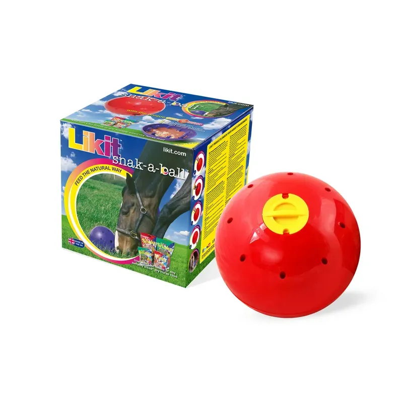 Likit Snak-A-Ball Feeding Ball in Red