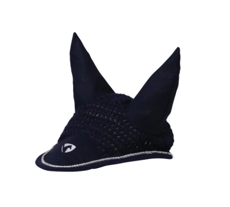 Hy Equestrian Synergy Fly Veil in Navy/Silver