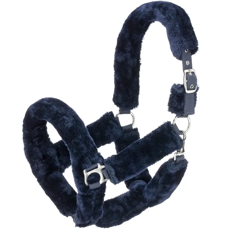 Hy Equestrian Fab Fleece Headcollar in Navy