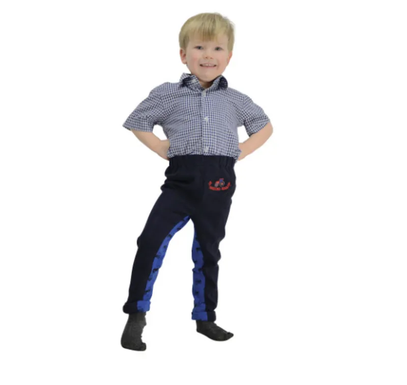 Hy Equestrian Tractors Rock Tots Jodhpurs - - Navy/Navy Tractor x x large