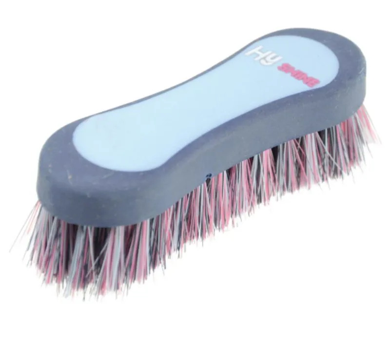 Hy Shine Pro Groom Face Brush in Navy/Light Blue