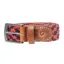 Hy Equestrian Woven Elastic Belt in Navy/Burgundy