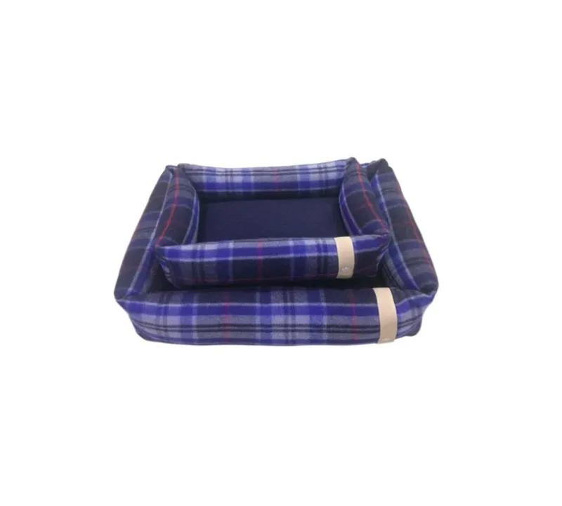 Companion Accessories Country Snuggle Dog Bed in Navy Check