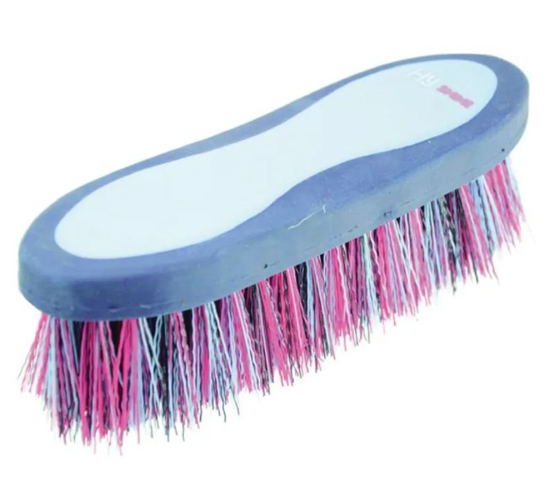 Hy Shine Pro Groom Dandy Brush in Navy/Light Blue