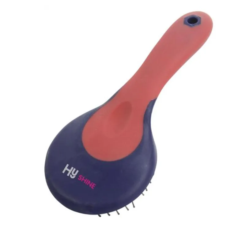 Hy Shine Pro Groom Mane and Tail Brush in Navy/Red