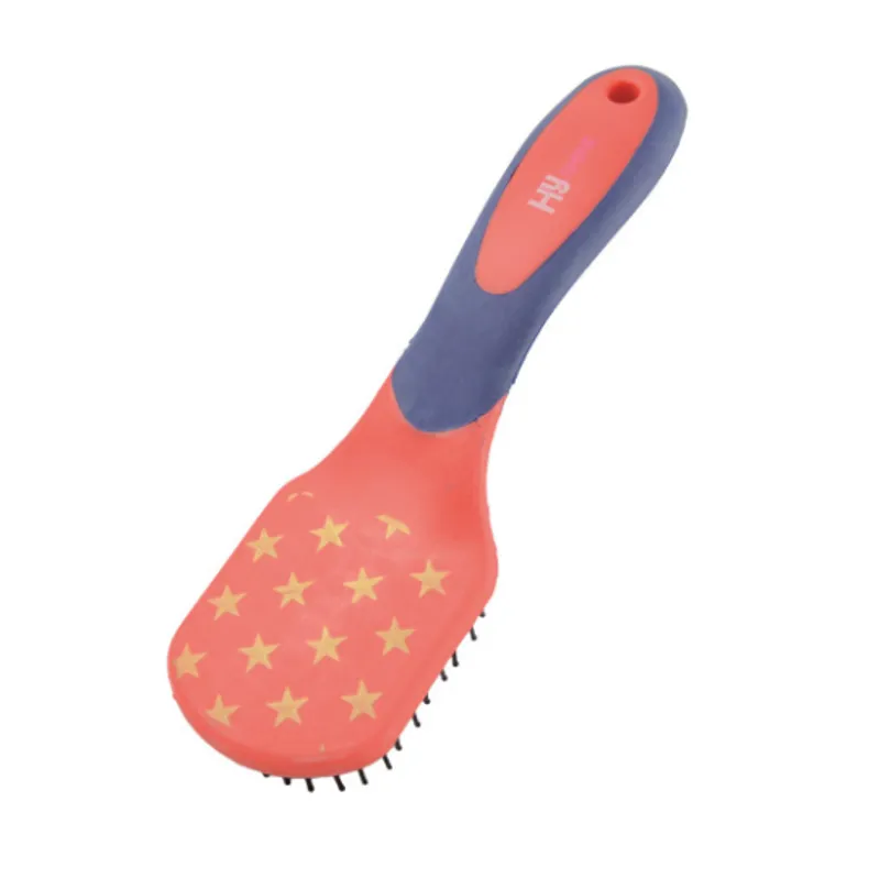 Hy Shine Star Easy Grip Mane and Tail Brush in Navy/Red