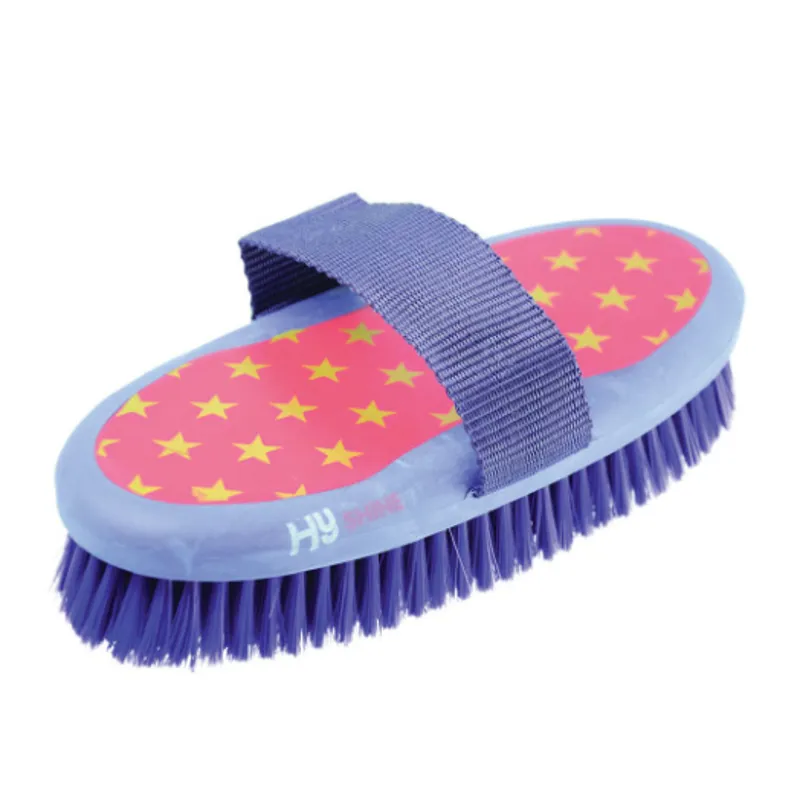 Hy Shine Star Easy Grip Body Brush in Navy/Red