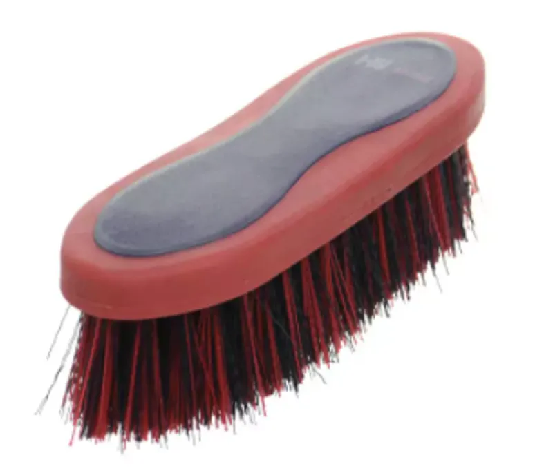 Hy Shine Pro Groom Dandy Brush in Navy/Red