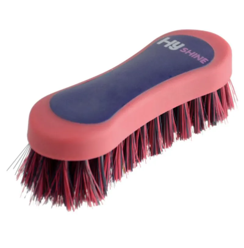 Hy Shine Pro Groom Face Brush in Navy/Red 