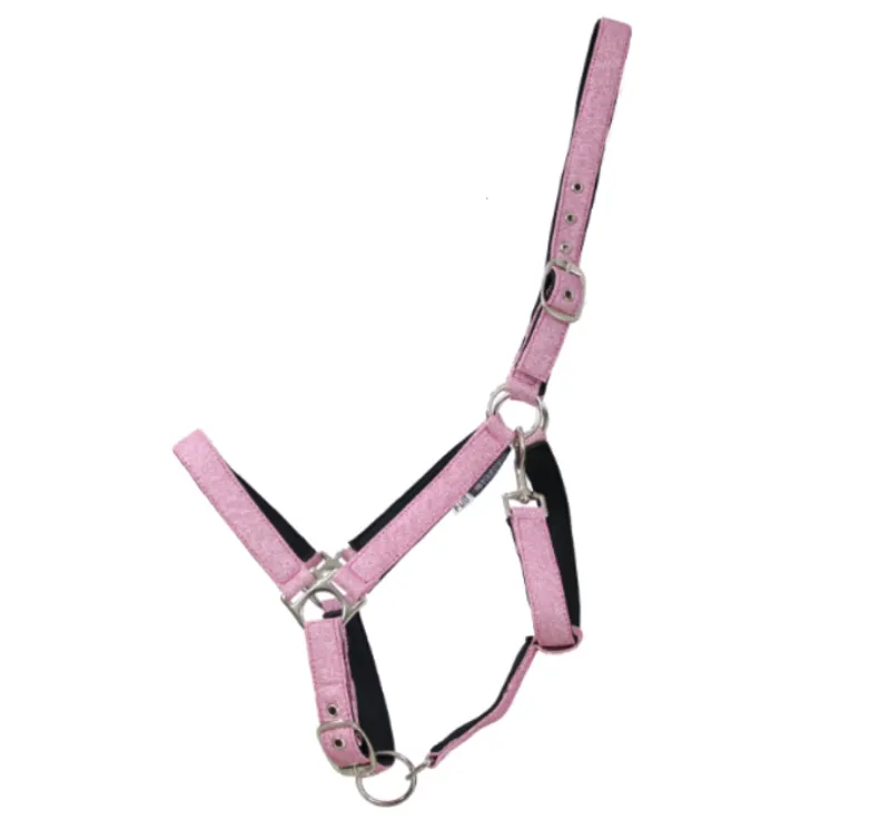 Hy Equestrian Glitzy Headcollar in Pink