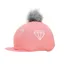 Hy Equestrian Diamonds Hat Cover in Bright Coral/Grey