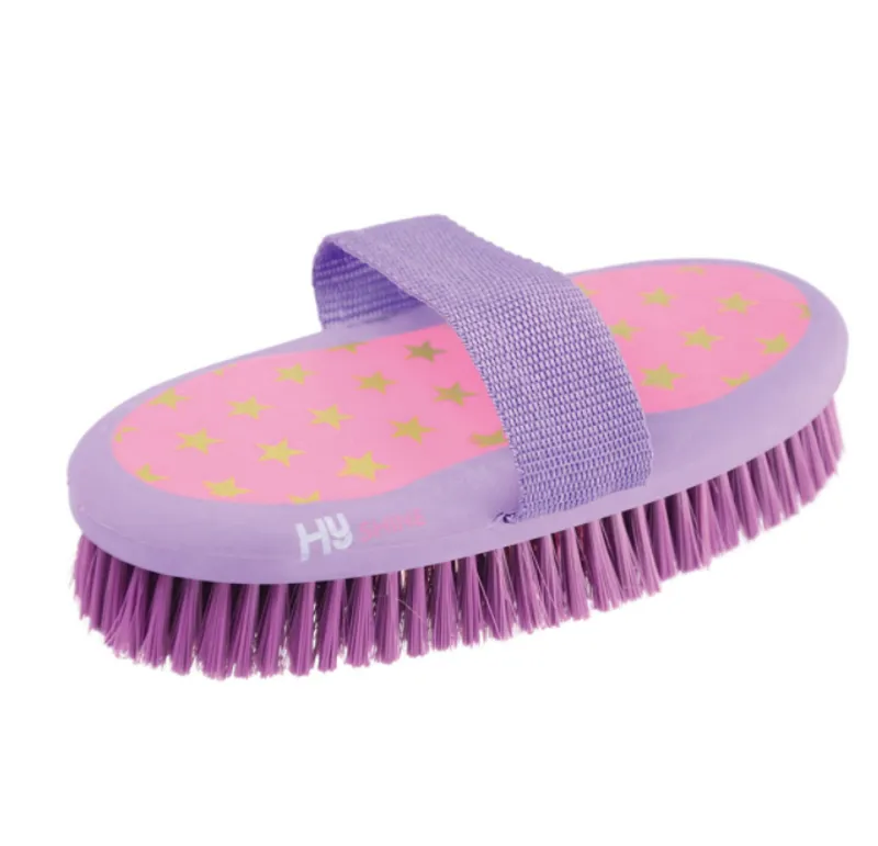 Hy Shine Star Easy Grip Body Brush in Pink/Lilac