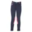 Hy Equestrian Belton Children's Jodhpurs in Navy/Pink