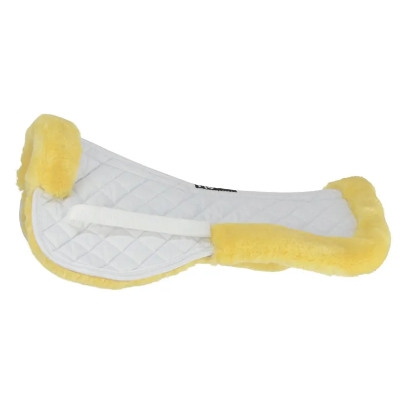 Hy Equestrian Fab Fleece Half Pad in White
