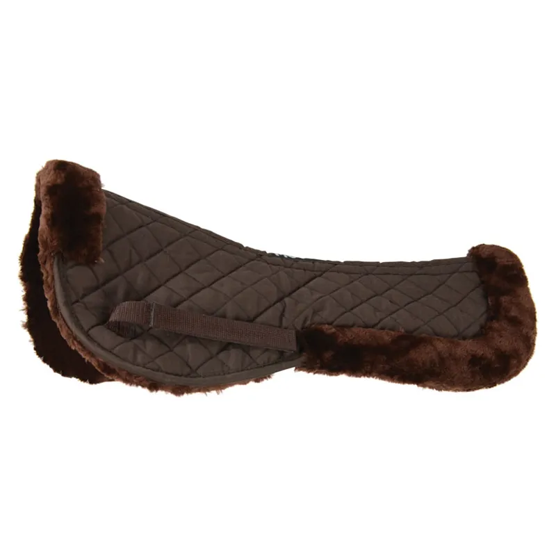 Hy Equestrian Fab Fleece Half Pad in Brown
