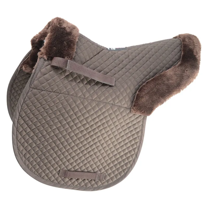 Hy Equestrian Fab Fleece Lined Numnah in Brown