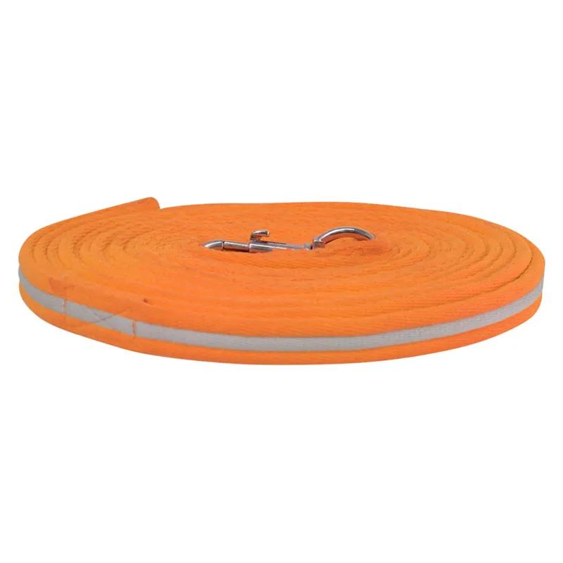 Hy Equestrian Reflector Lunge Rein in Orange