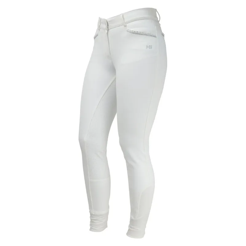 Hy Fashion Roka Crystal Breeches in White/Silver Crystal