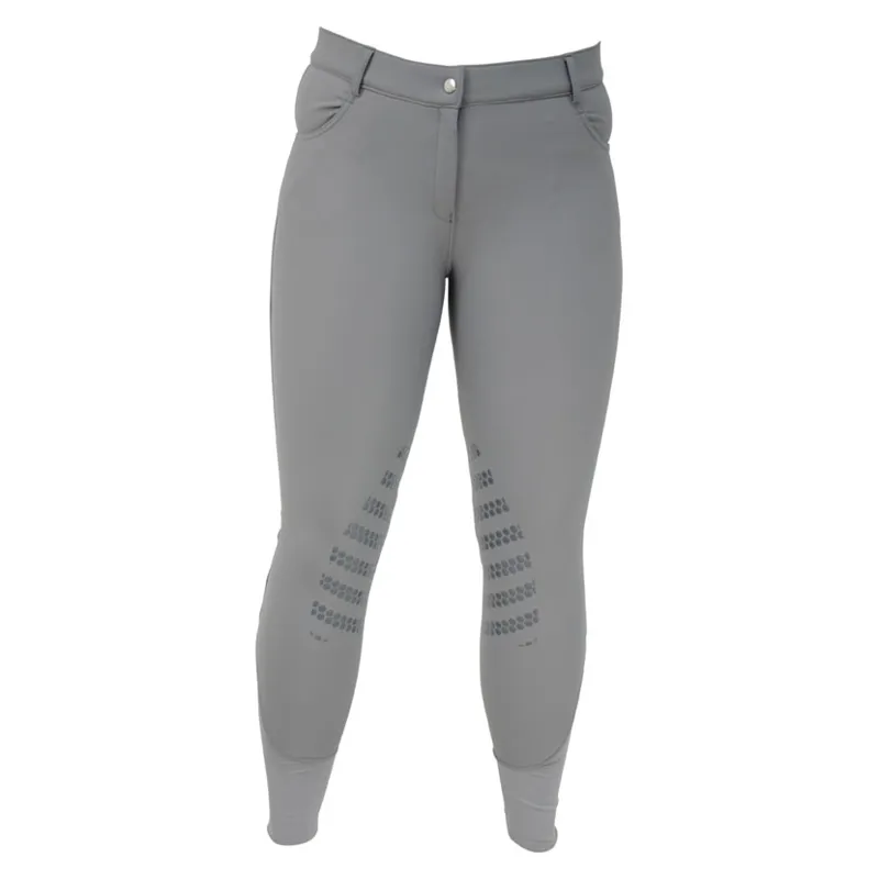 Hy Performance Thermal Softshell Ladies Breeches in Grey-2