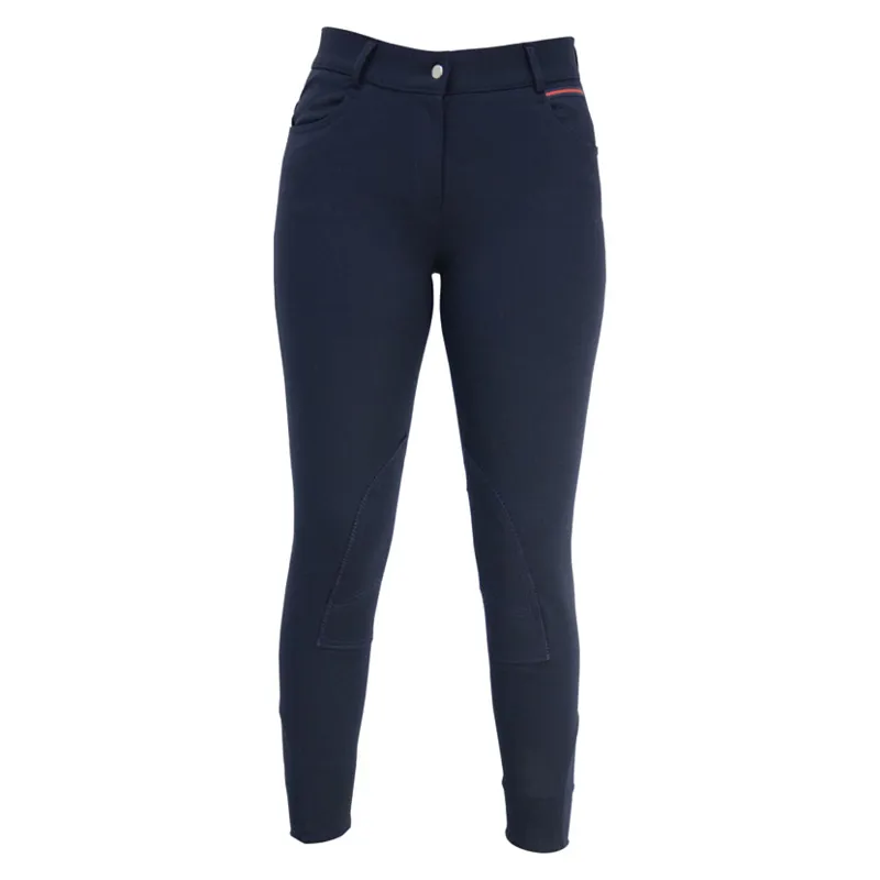 Hy Rider Signature Breeches in Marine Blue/Red