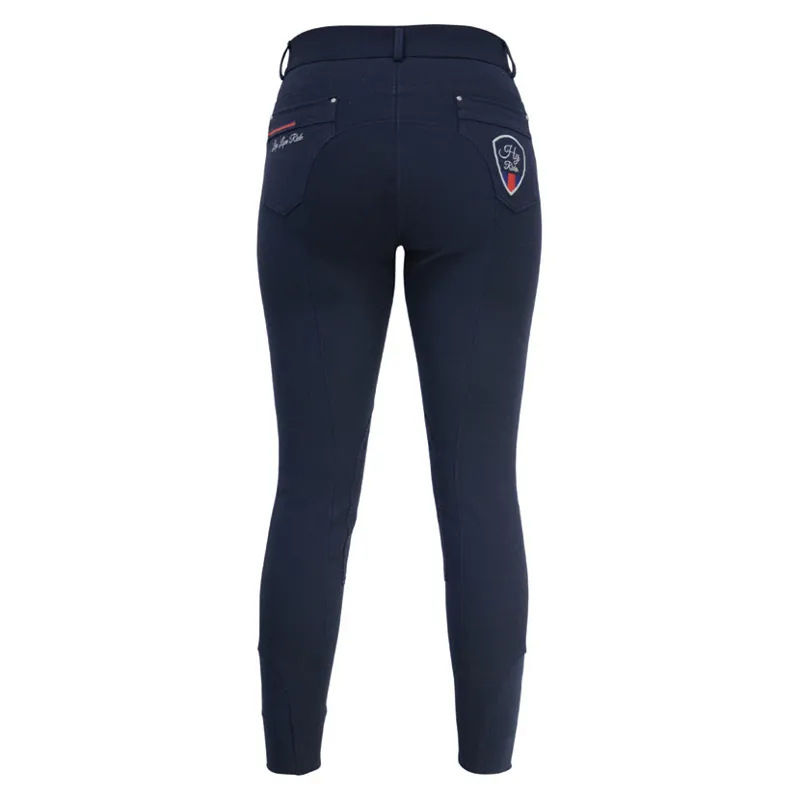 Hy Rider Signature Breeches in Marine Blue/Red-1