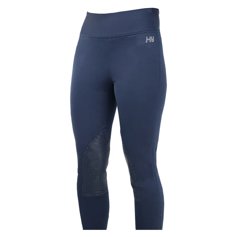 Hy Performance Supernova Ladies Riding Skins in Black/Midnight Blue-3
