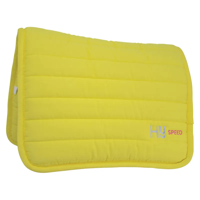 Hy Equestrian Neon Reversible Comfort Pad in Bright Yellow