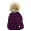 Hy Equestrian Melrose Cable Knit Bobble Hat in Purple