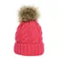 Hy Equestrian Melrose Cable Knit Bobble Hat in Raspberry