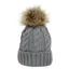 Hy Equestrian Melrose Cable Knit Bobble Hat in Grey