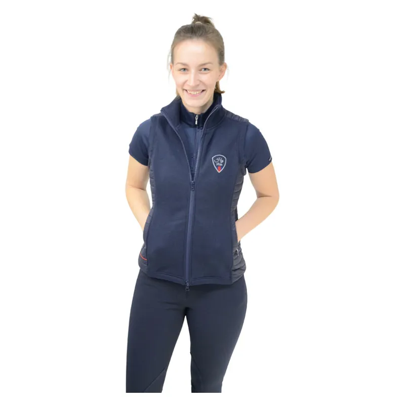 Hy Rider Signature Gilet in Marine Blue/Red
