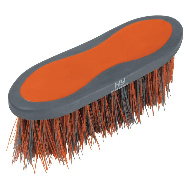 Hy Sport Active Long Bristle Dandy Brush in Terracotta Orange