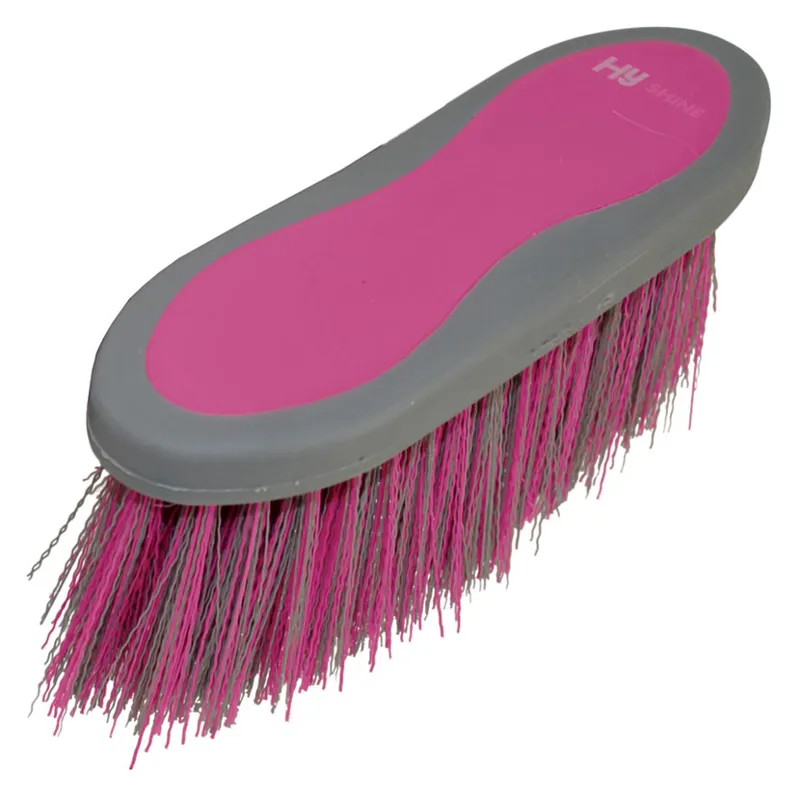 Hy Sport Active Long Bristle Dandy Brush in Coral Rose