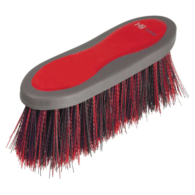 Hy Sport Active Long Bristle Dandy Brush in Rosette Red
