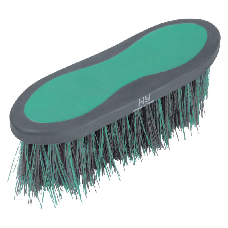 Hy Sport Active Long Bristle Dandy Brush in Emerald Green