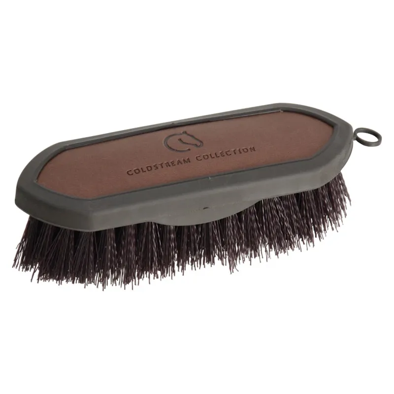 Coldstream Faux Leather Face Brush in Brown/Black