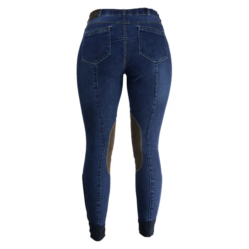 Hy Performance Lucinda Denim Breeches in Navy Denim-2