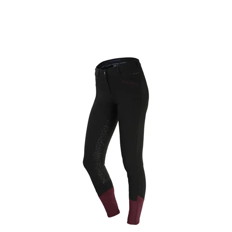 Coldstream Learmouth Ladies Breeches in Black/Windsor Wine
