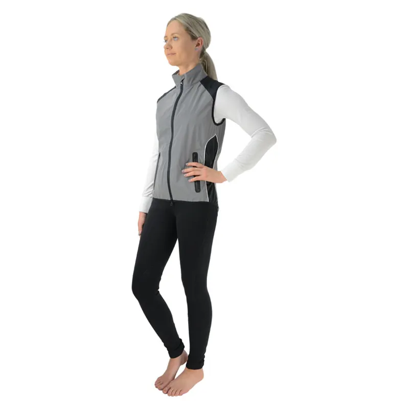 Hy Equestrian Silva Flash Reflective Gilet in Reflective Silver-1