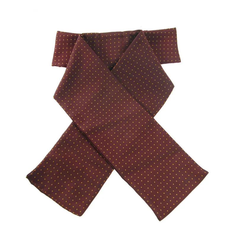 ShowQuest Tied Pin Spot Stock in Burgundy/Sunshine