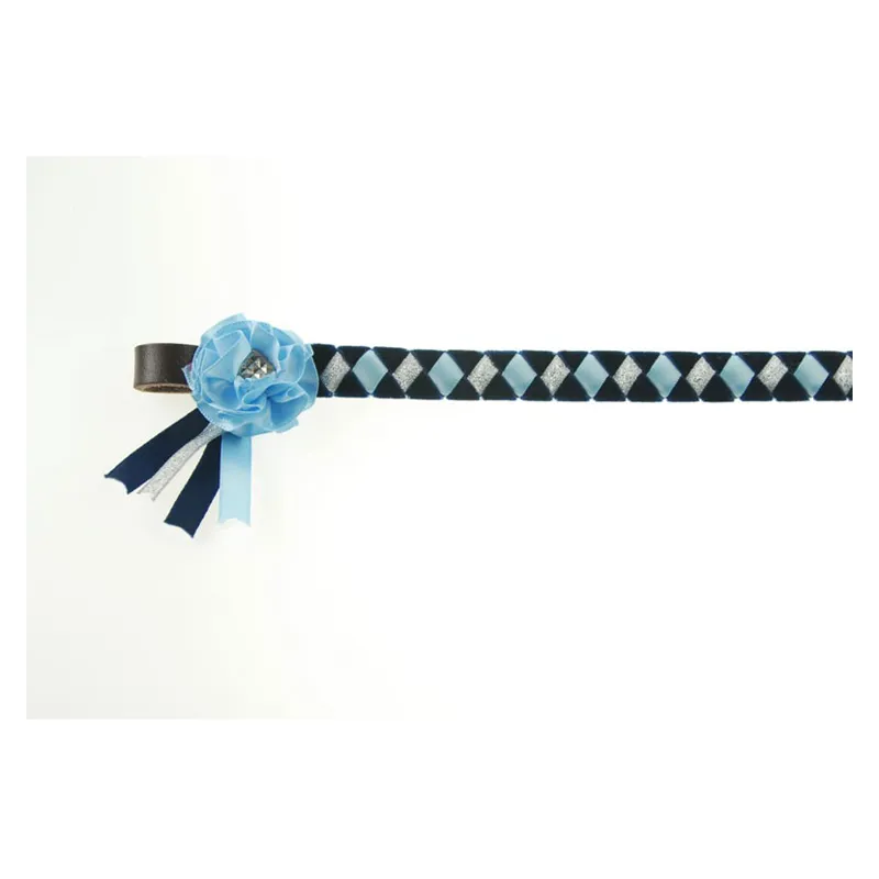 ShowQuest Skipton Brow Band in Navy/Pale Blue/Silver